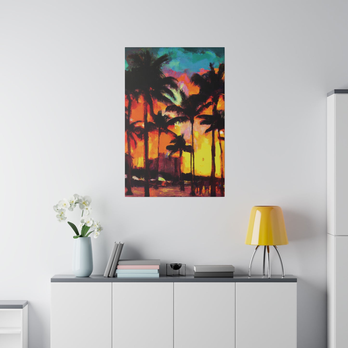 7191U - Miami Beach Sunset Painting Print | Miami | Beach | Sunset | Poster | Home Decor | Wall Art | Canvas