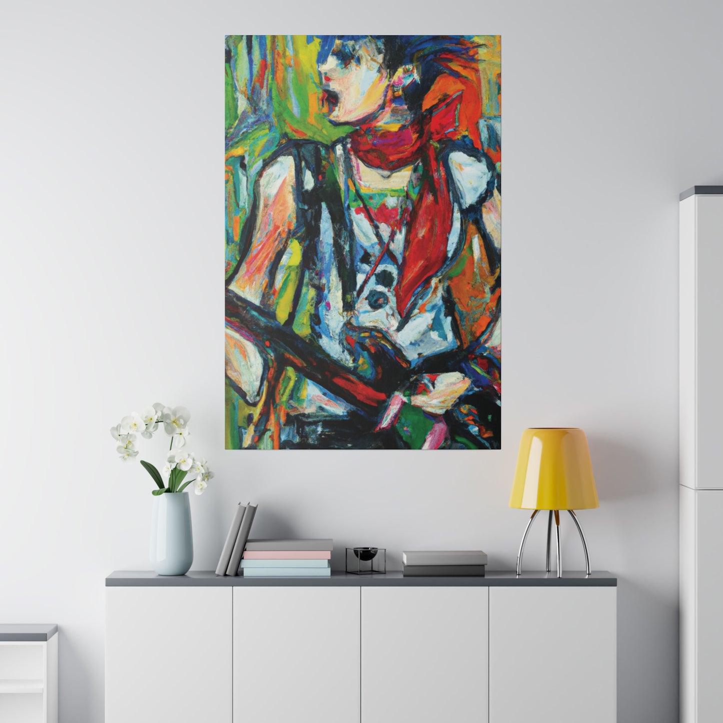 3713A - Rockstar Oil Painting Style Print | Poster | Home Decor | Wall Art | Music Art | Canvas