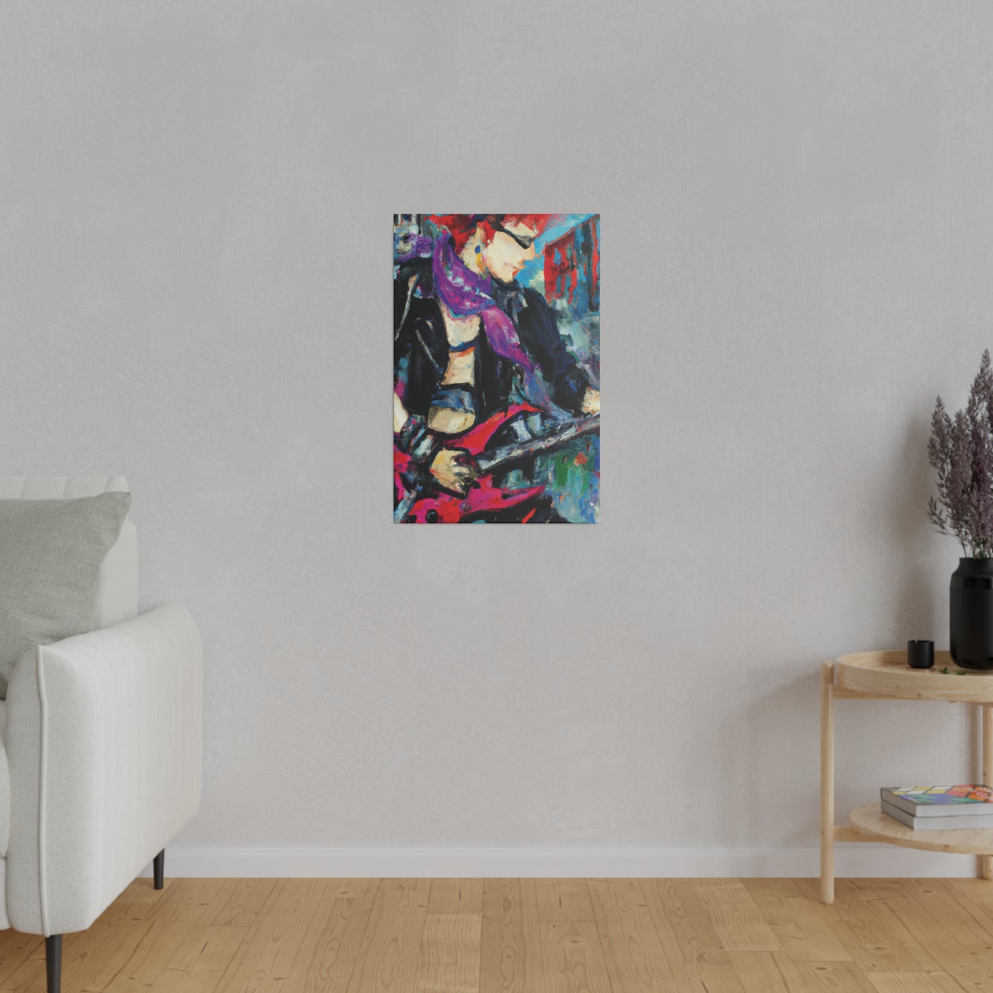 208D - Rockstar Oil Painting Style Print | Poster | Home Decor | Wall Art | Music Art | Canvas