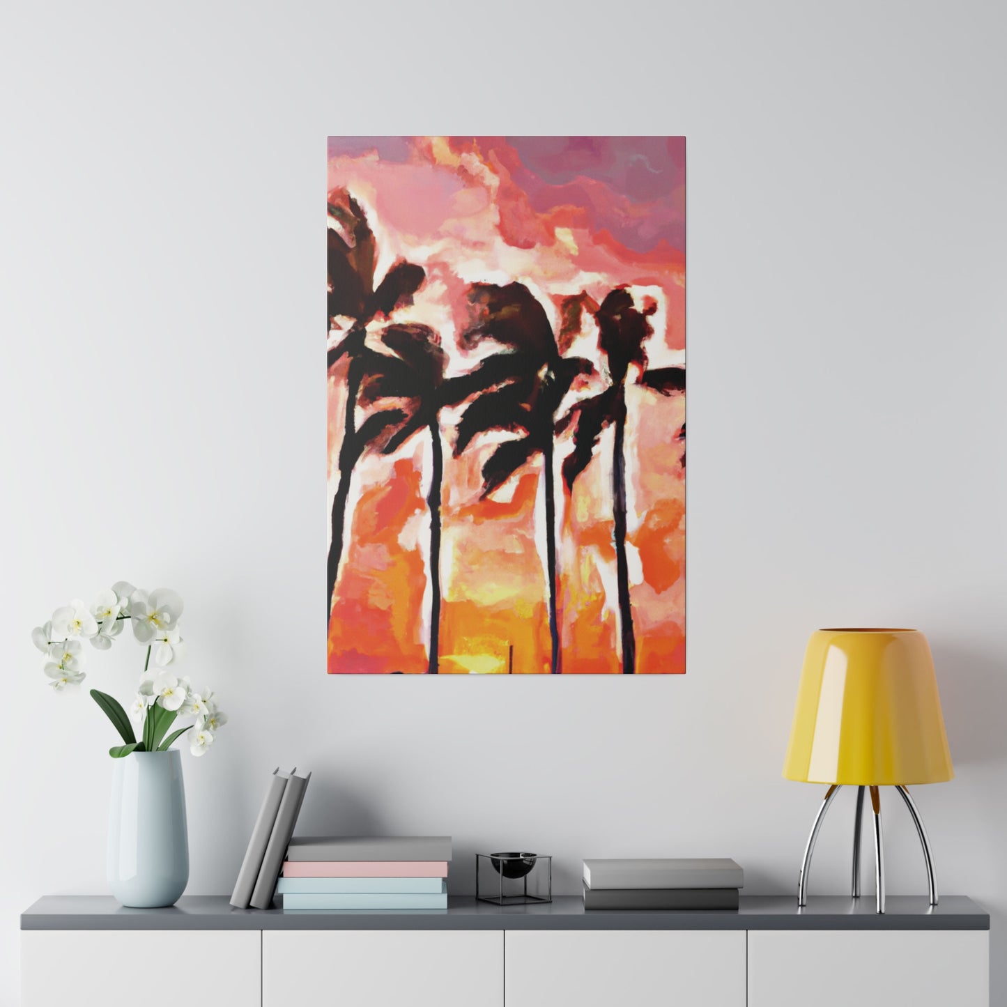 6129V - Miami Beach Sunset Painting Print | Miami | Beach | Sunset | Poster | Home Decor | Wall Art | Canvas