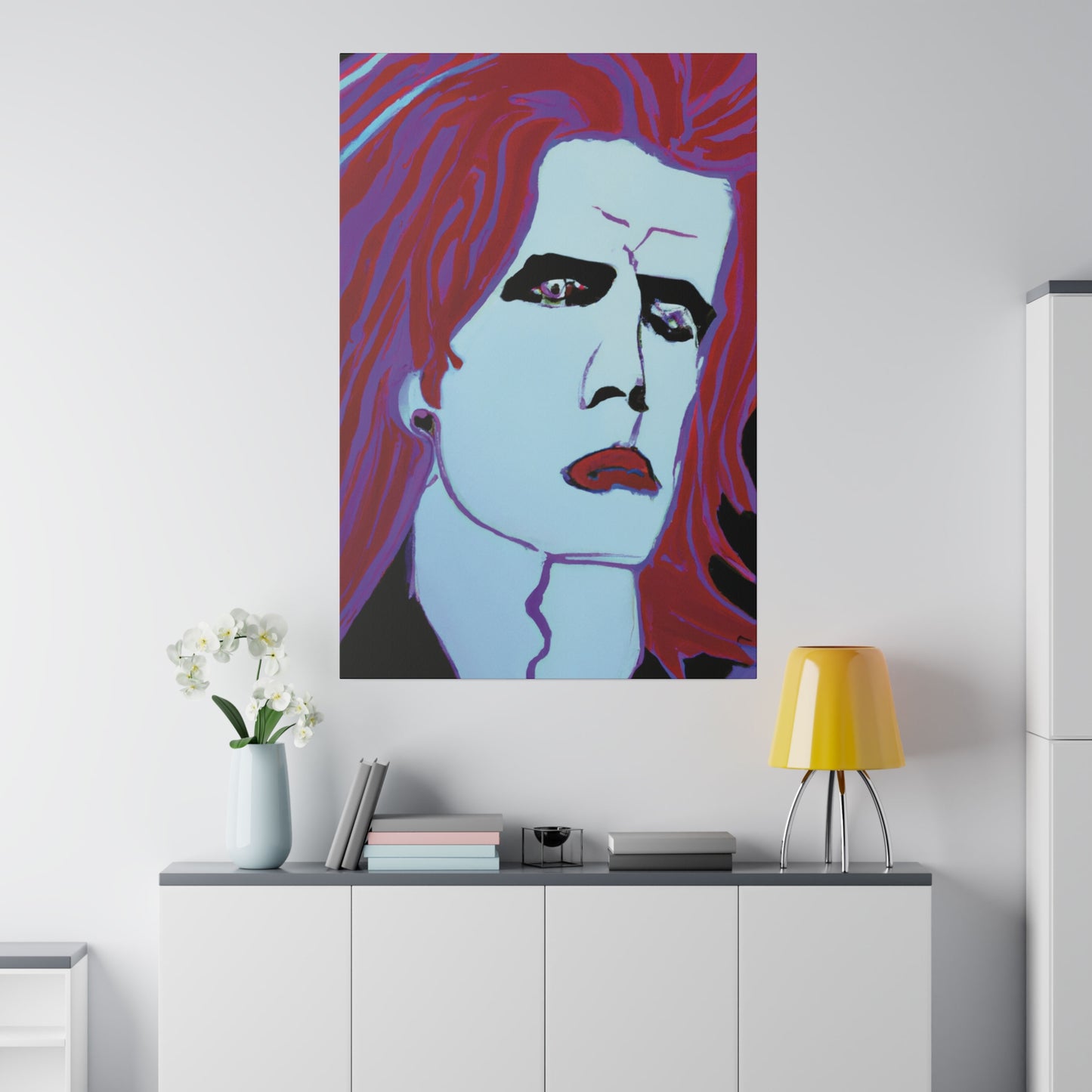 9068G - Rockstar Painting Print | Face | Abstract | Poster | Home Decor | Wall Art | Music Art | Canvas