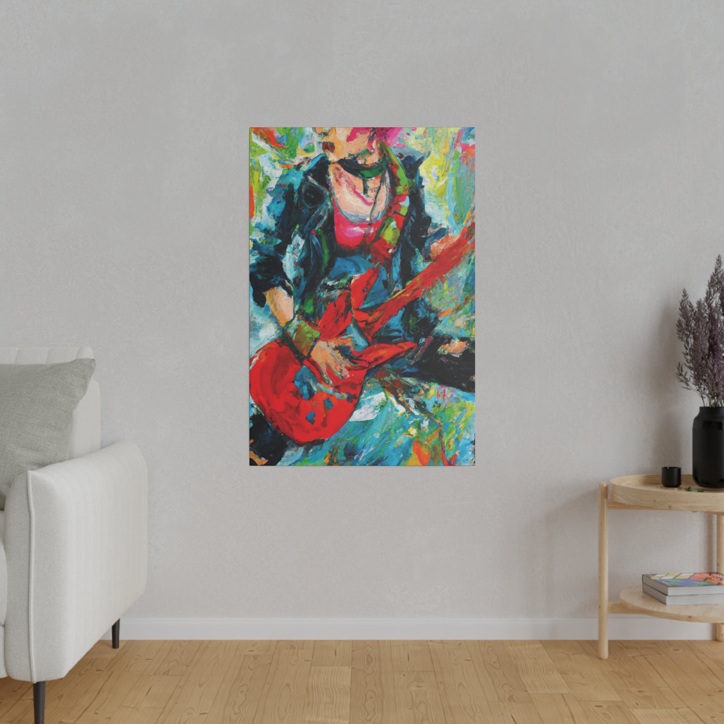 7746Y - Rockstar Oil Painting Style Print | Poster | Home Decor | Wall Art | Music Art | Canvas