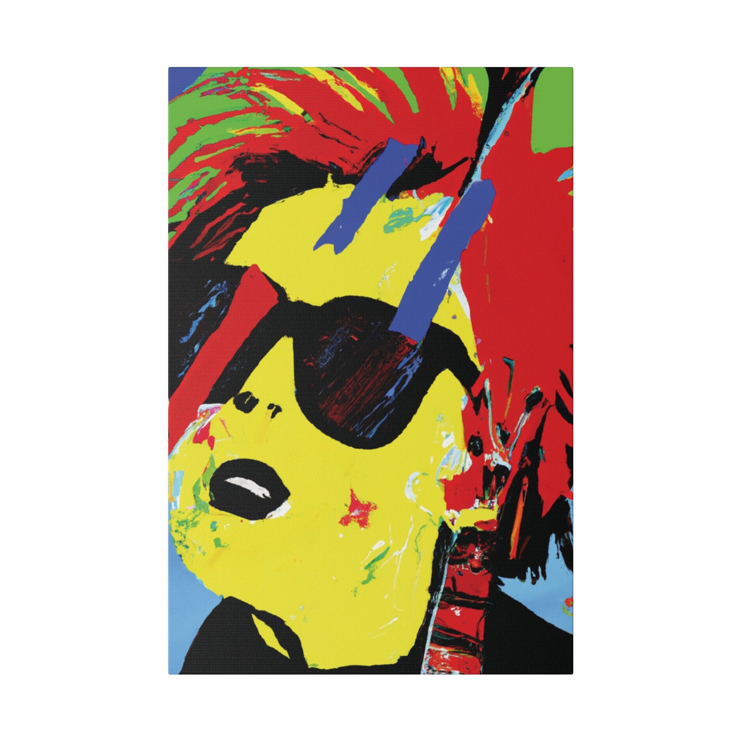 7482U - Rockstar Painting Print | Face | Abstract | Poster | Home Decor | Wall Art | Music Art | Canvas