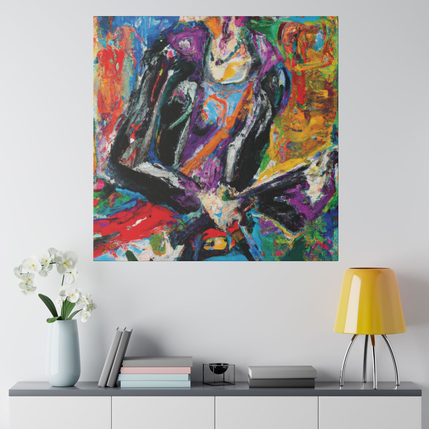 7254X - Rockstar Oil Painting Style Print | Poster | Home Decor | Wall Art | Music Art | Canvas