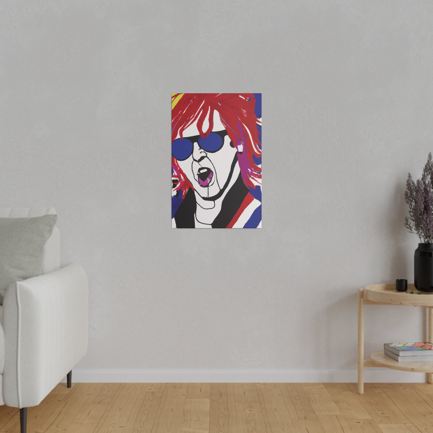 4739V - Rockstar Painting Print | Face | Abstract | Poster | Home Decor | Wall Art | Music Art | Canvas