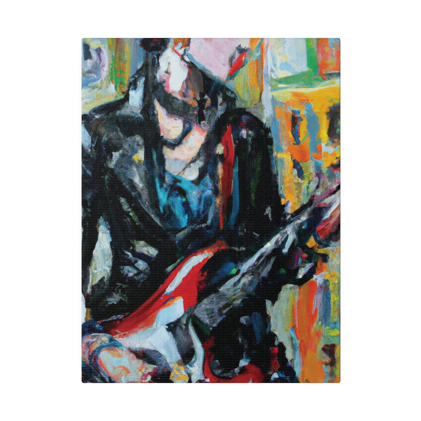 9646Q - Rockstar Oil Painting Style Print | Poster | Home Decor | Wall Art | Music Art | Canvas