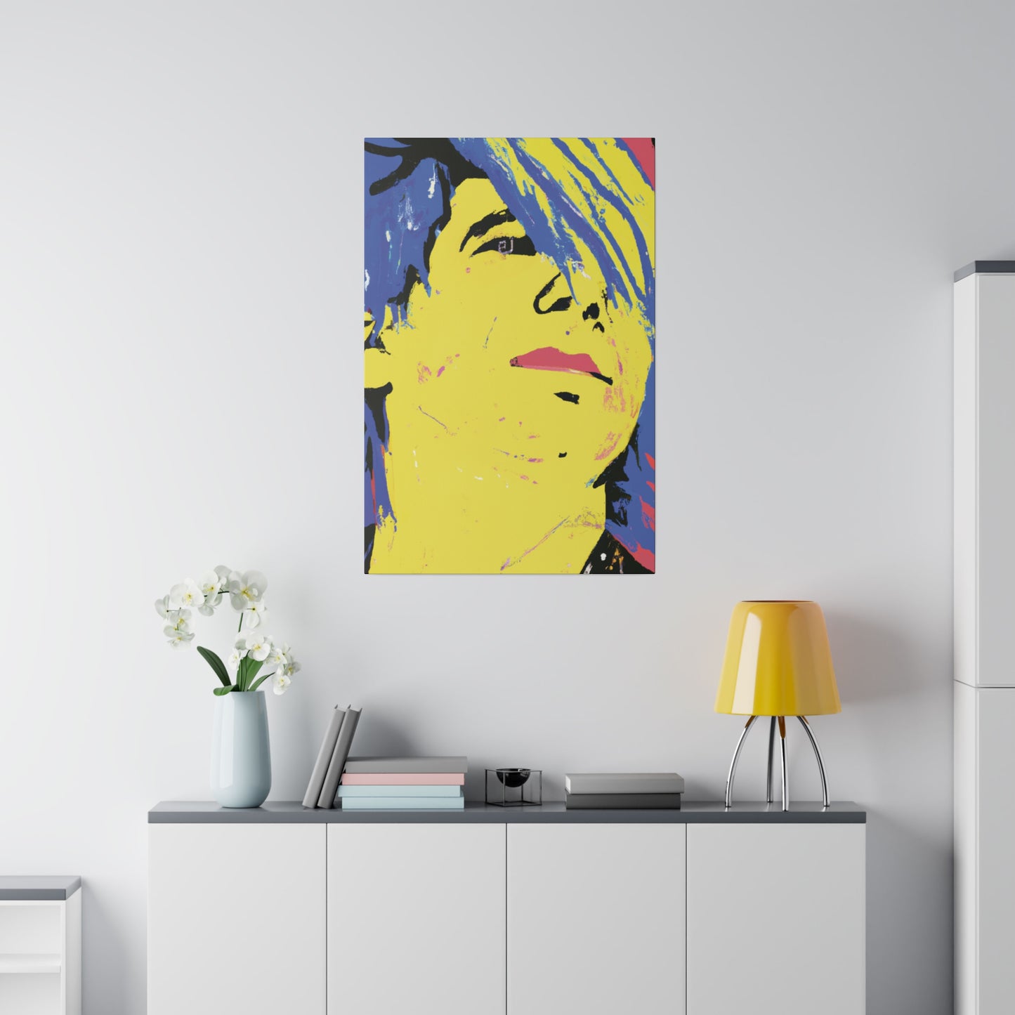 4894A - Rockstar Painting Print | Face | Abstract | Poster | Home Decor | Wall Art | Music Art | Canvas