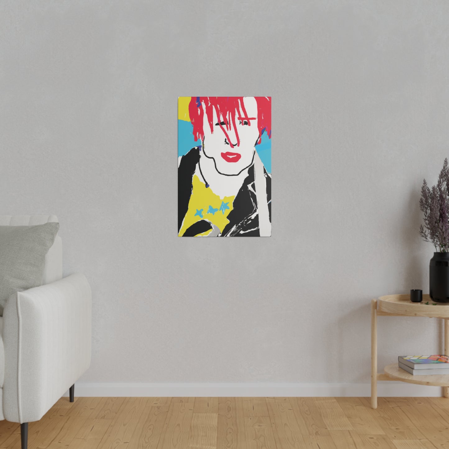 6346F - Rockstar Painting Print | Face | Abstract | Poster | Home Decor | Wall Art | Music Art | Canvas