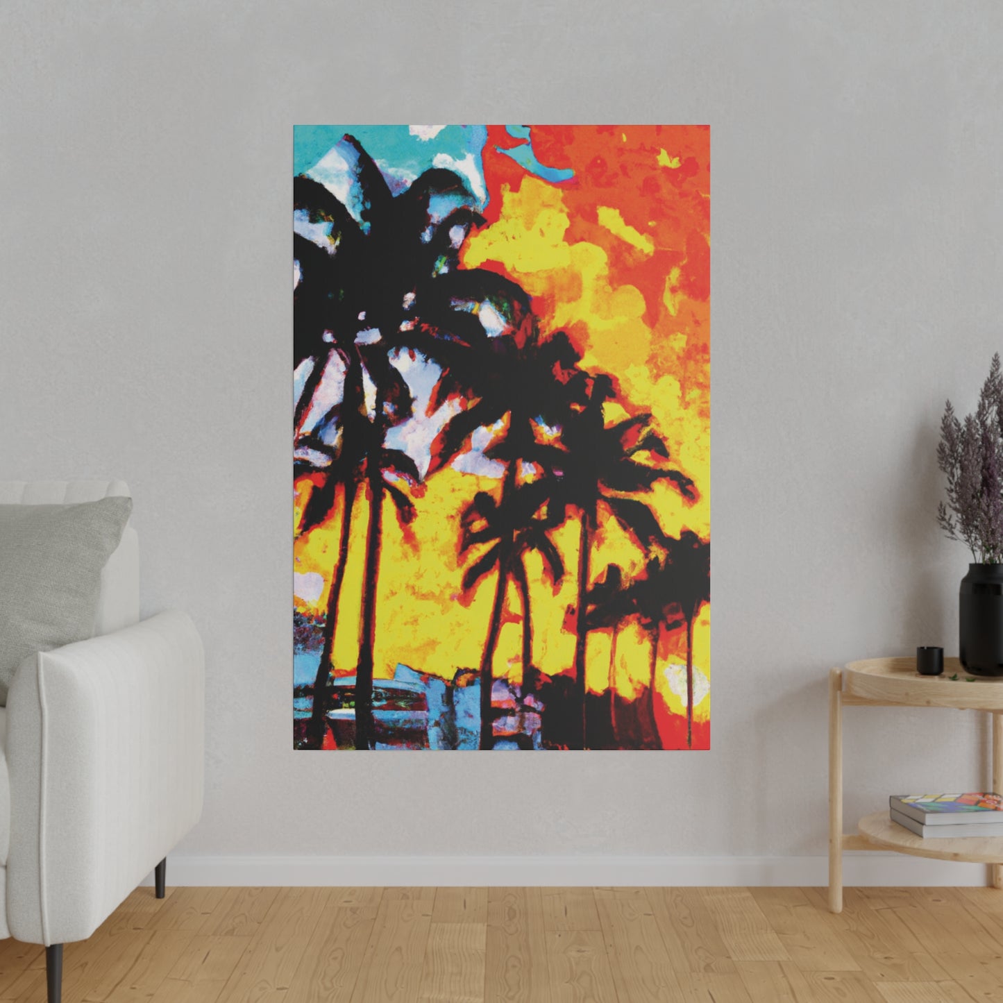 7248Q - Miami Beach Sunset Painting Print | Miami | Beach | Sunset | Poster | Home Decor | Wall Art | Canvas