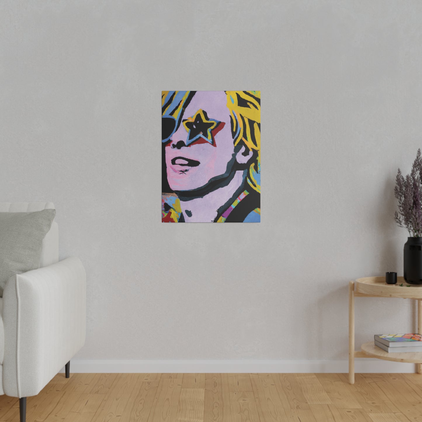 5027F - Rockstar Painting Print | Face | Abstract | Poster | Home Decor | Wall Art | Music Art | Canvas
