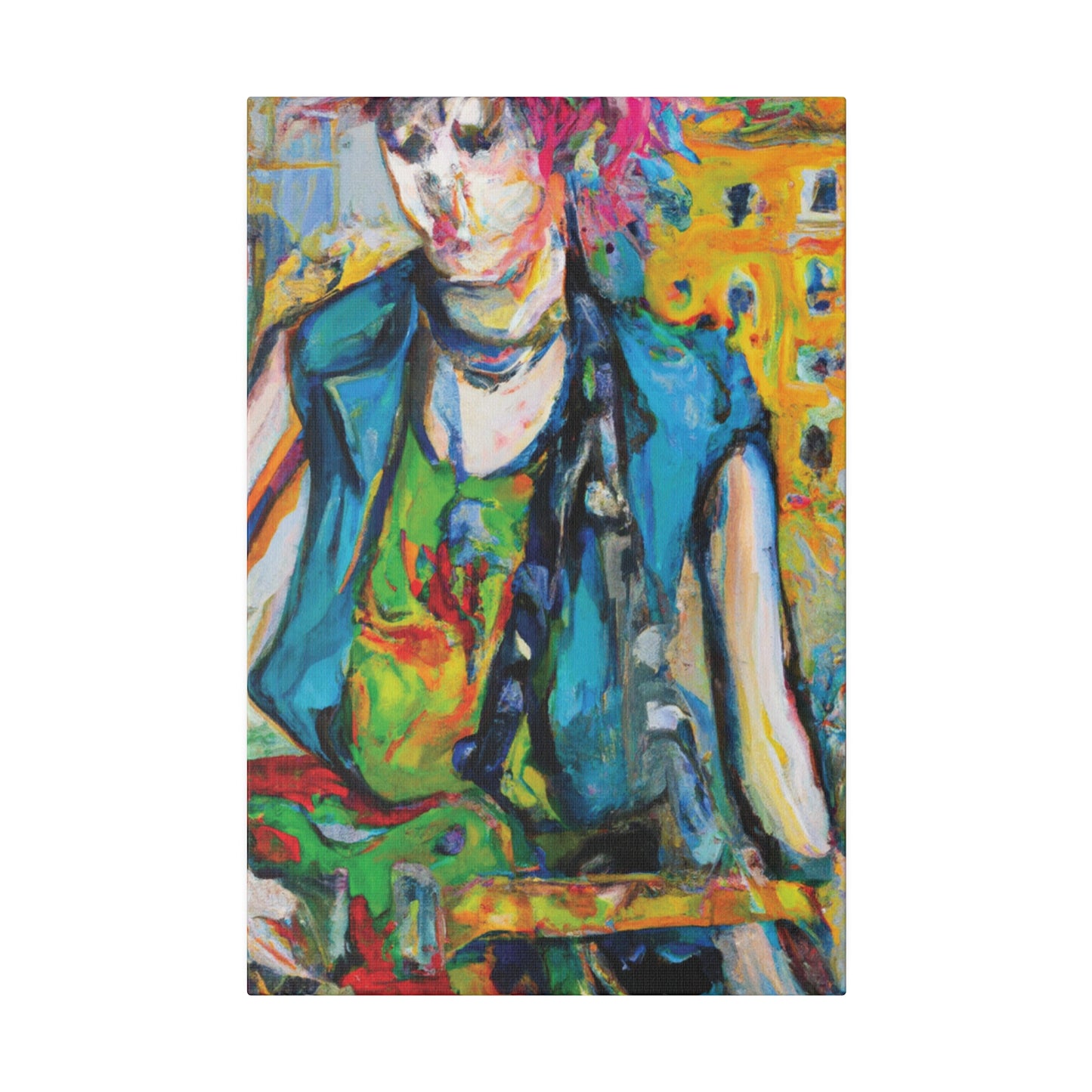 5368N - Rockstar Oil Painting Style Print | Poster | Home Decor | Wall Art | Music Art | Canvas