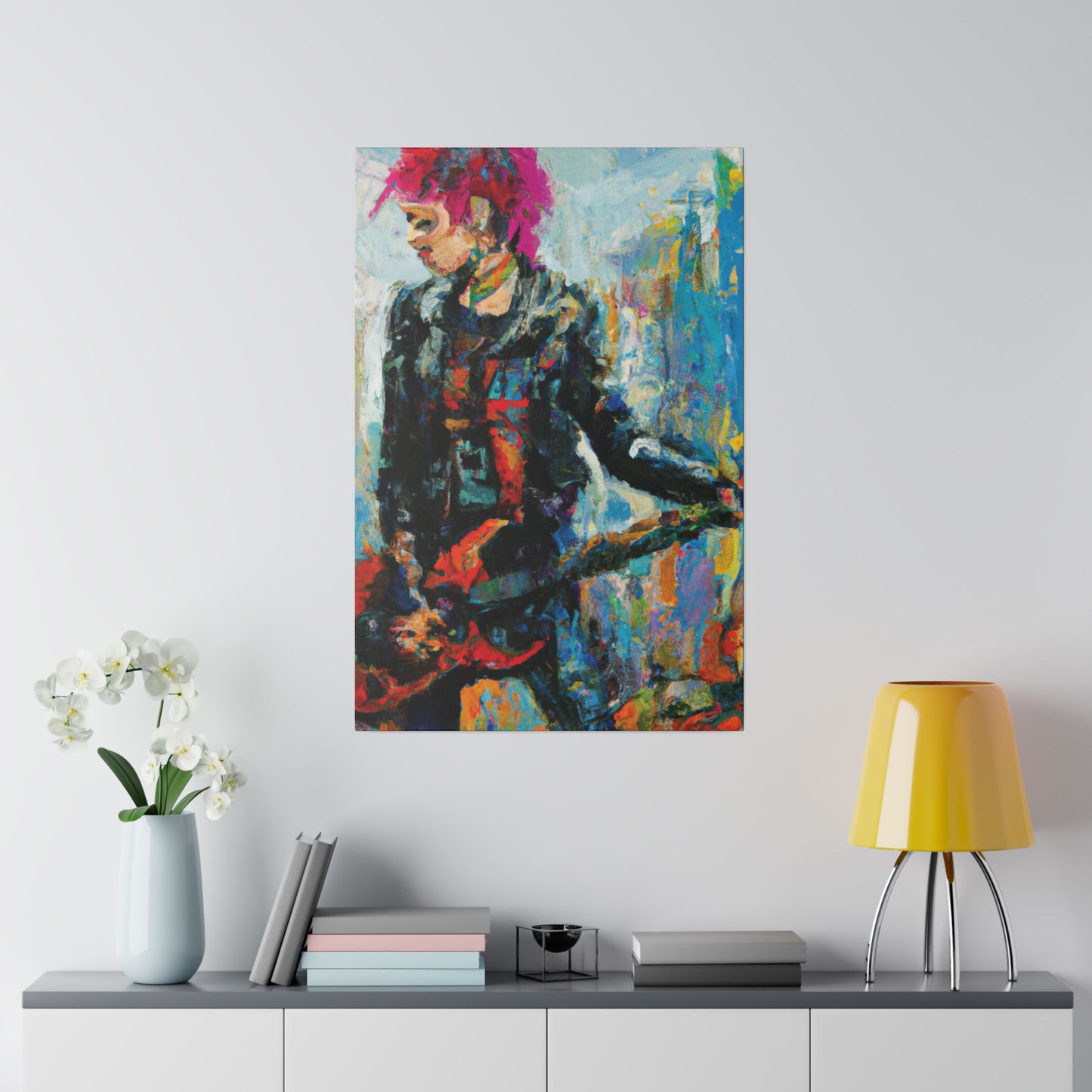 5258U - Rockstar Oil Painting Style Print | Poster | Home Decor | Wall Art | Music Art | Canvas