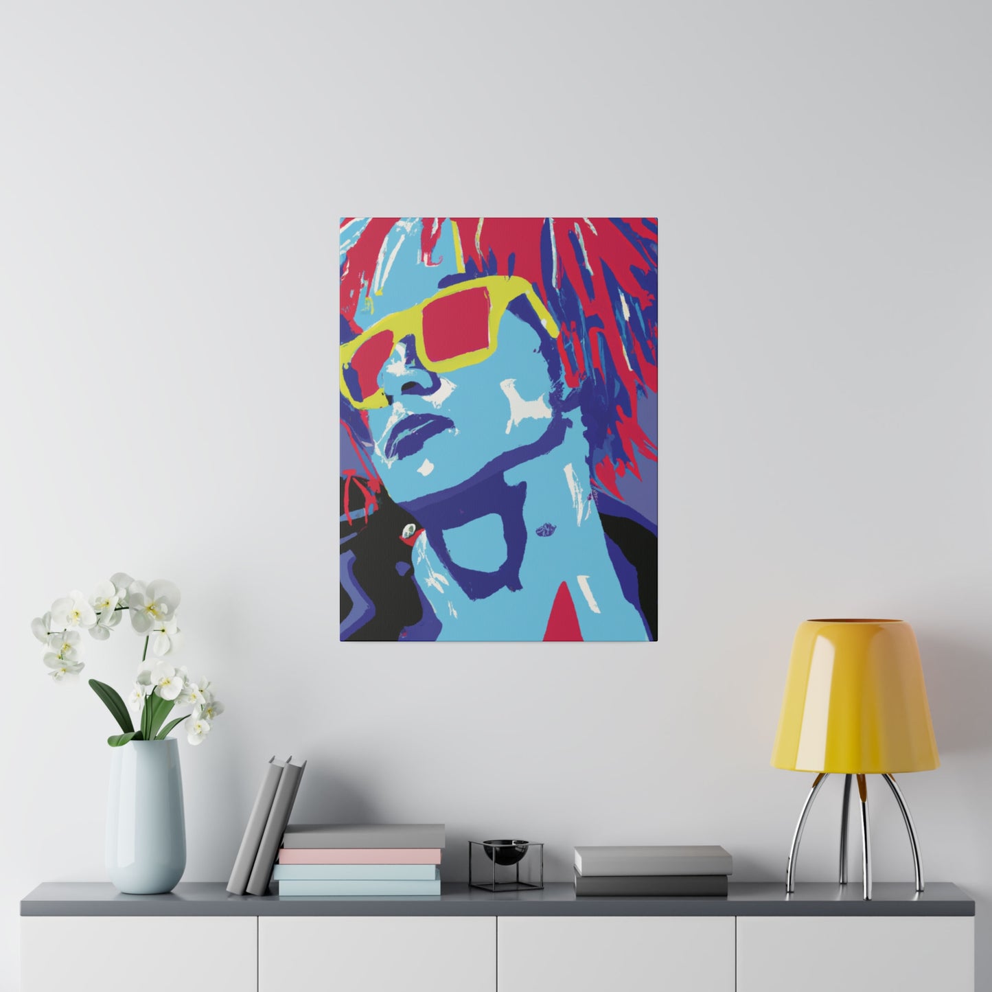 8377T - Rockstar Painting Print | Face | Abstract | Poster | Home Decor | Wall Art | Music Art | Canvas