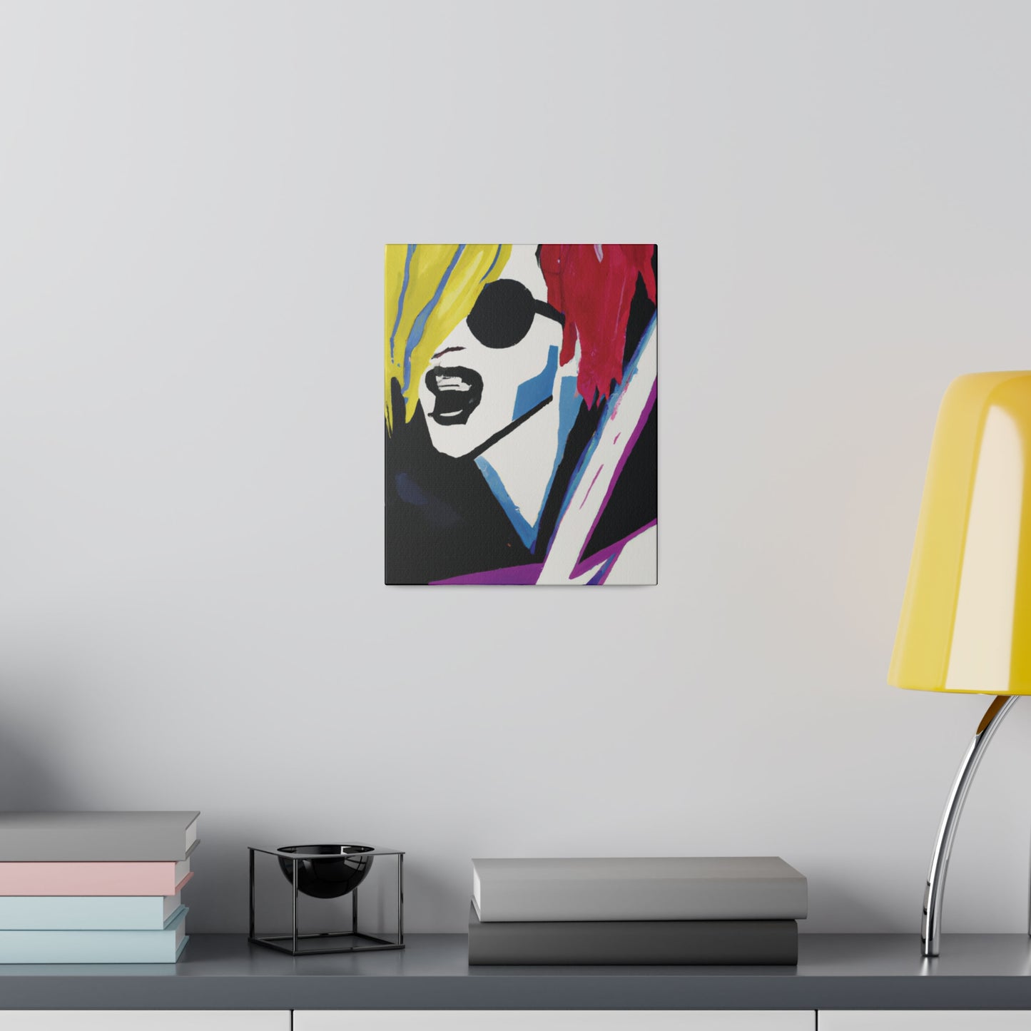 8784F - Rockstar Painting Print | Face | Abstract | Poster | Home Decor | Wall Art | Music Art | Canvas