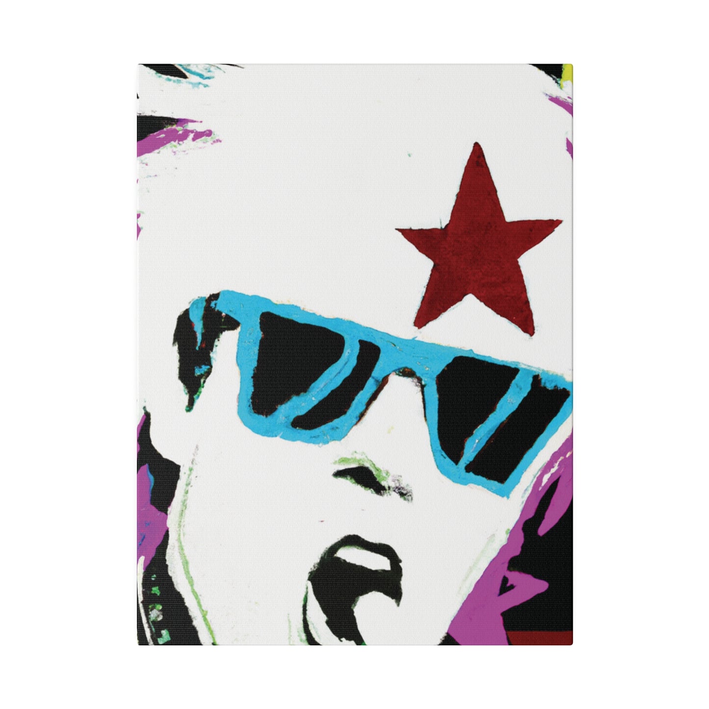 4850F - Rockstar Painting Print | Face | Abstract | Poster | Home Decor | Wall Art | Music Art | Canvas