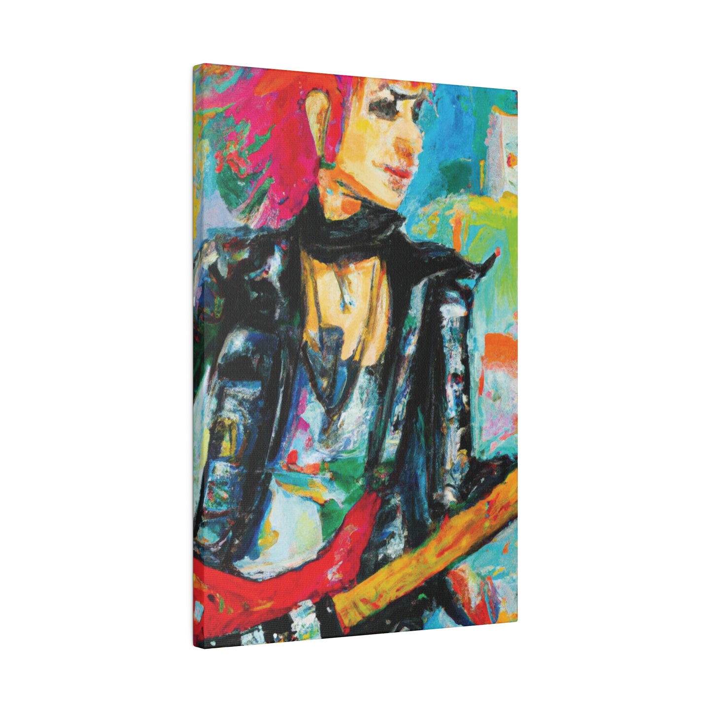 9554L - Rockstar Oil Painting Style Print | Poster | Home Decor | Wall Art | Music Art | Canvas