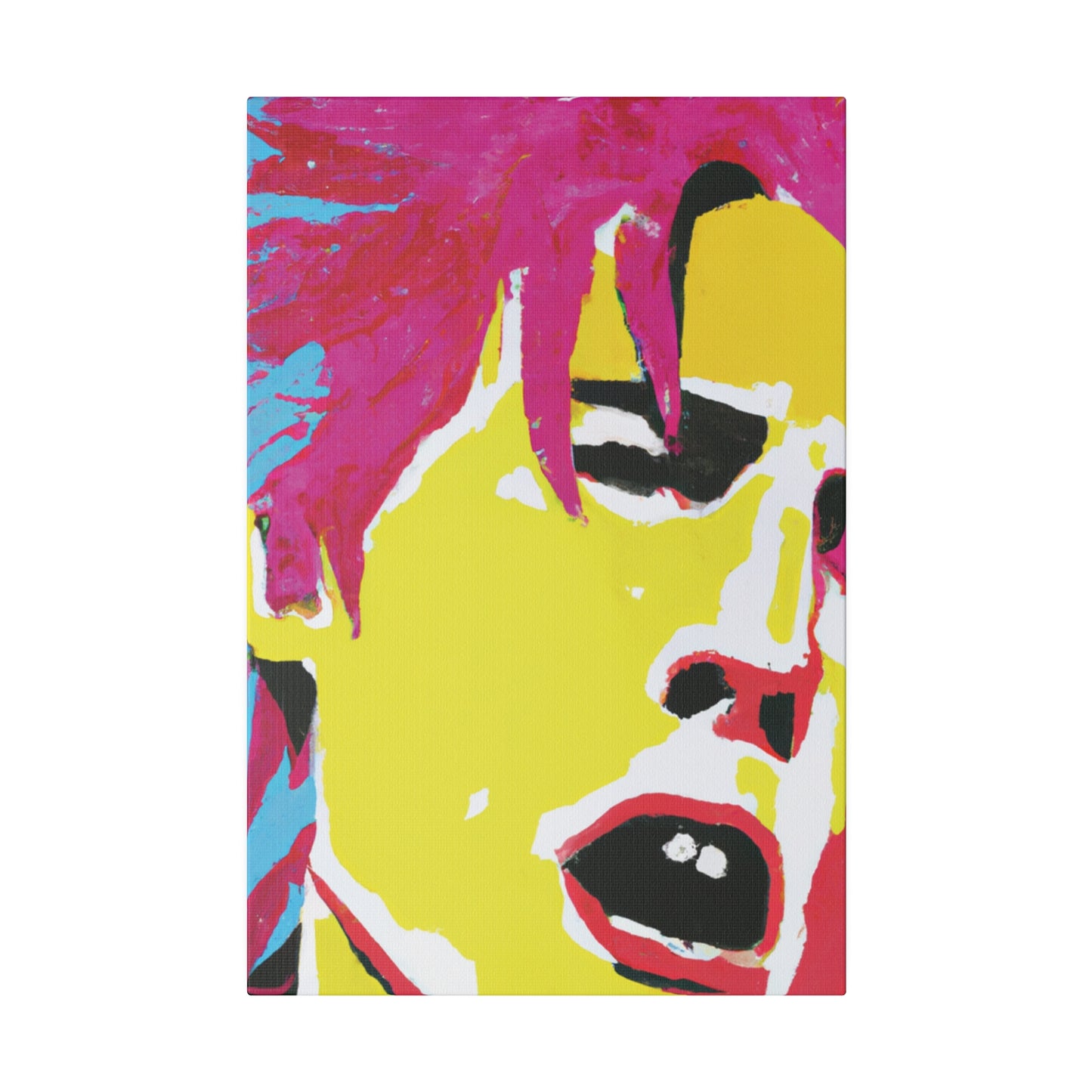 825J - Rockstar Painting Print | Face | Abstract | Poster | Home Decor | Wall Art | Music Art | Canvas