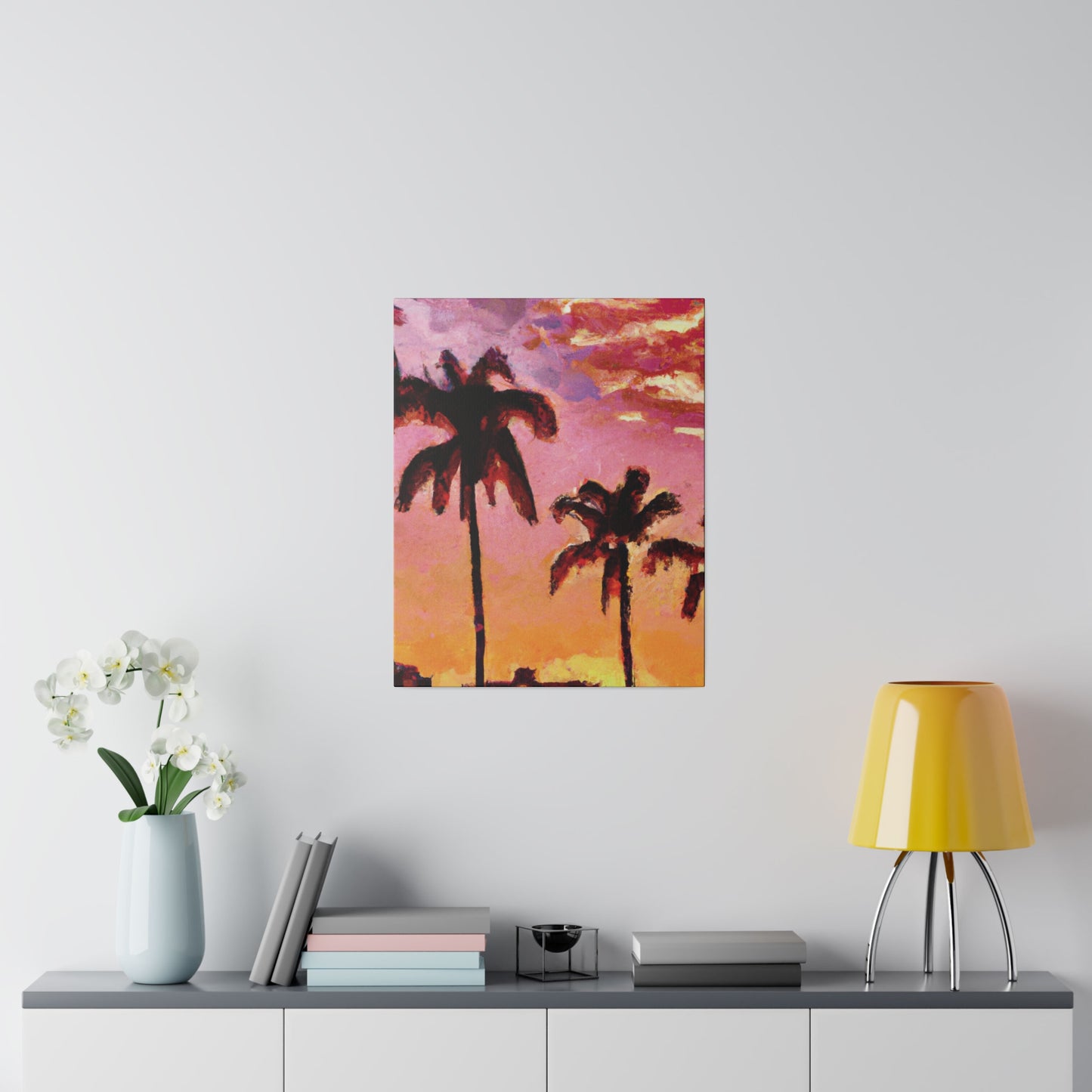 7485A - Miami Beach Sunset Painting Print | Miami | Beach | Sunset | Poster | Home Decor | Wall Art | Canvas