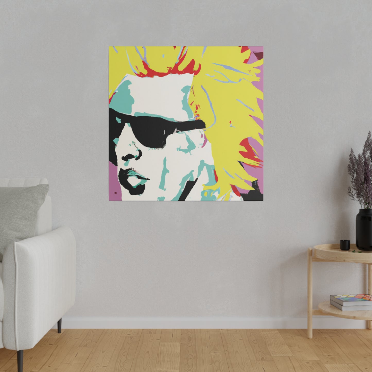 8282G - Rockstar Painting Print | Face | Abstract | Poster | Home Decor | Wall Art | Music Art | Canvas