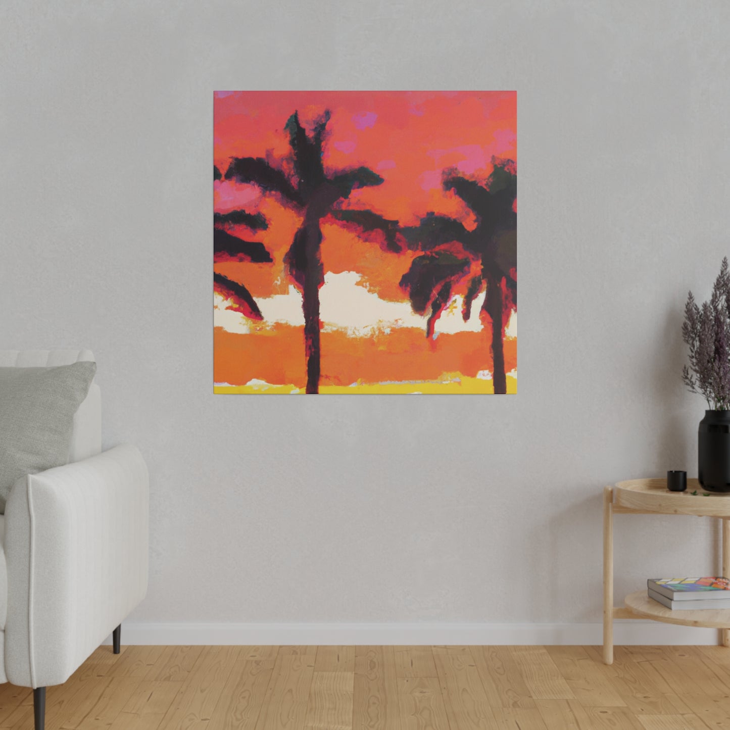 9356P - Miami Beach Sunset Painting Print | Miami | Beach | Sunset | Poster | Home Decor | Wall Art | Canvas