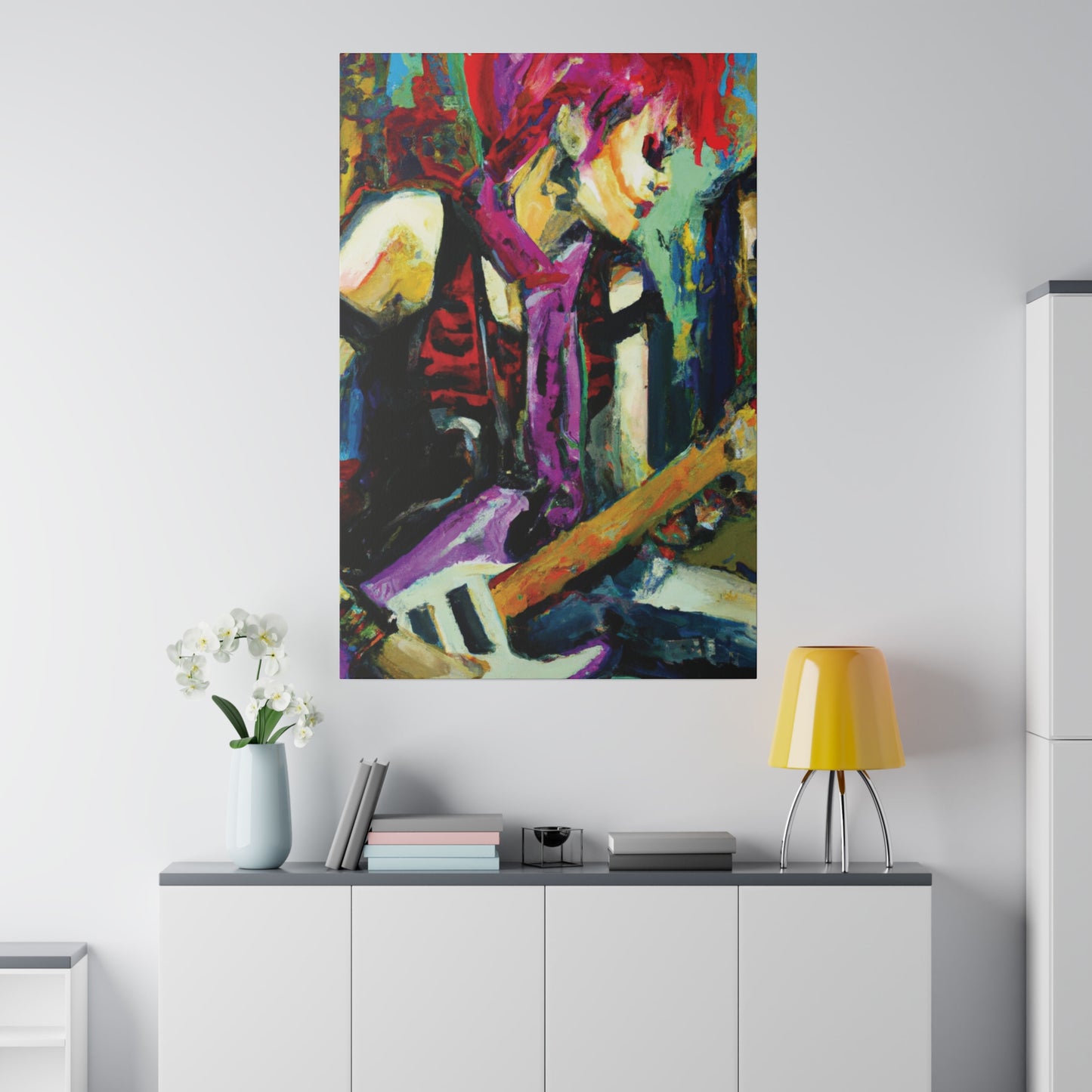 9704G - Rockstar Oil Painting Style Print | Poster | Home Decor | Wall Art | Music Art | Canvas