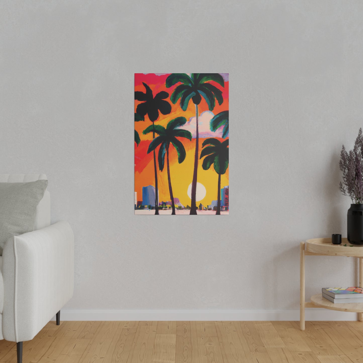 4327O - Miami Beach Sunset Painting Print | Miami | Beach | Sunset | Poster | Home Decor | Wall Art | Canvas