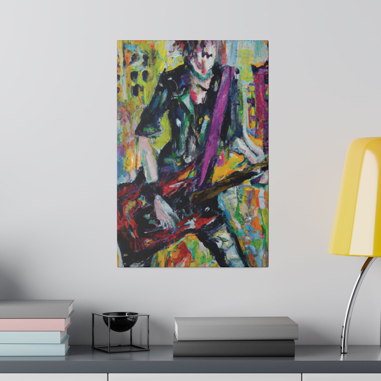 5521G - Rockstar Oil Painting Style Print | Poster | Home Decor | Wall Art | Music Art | Canvas