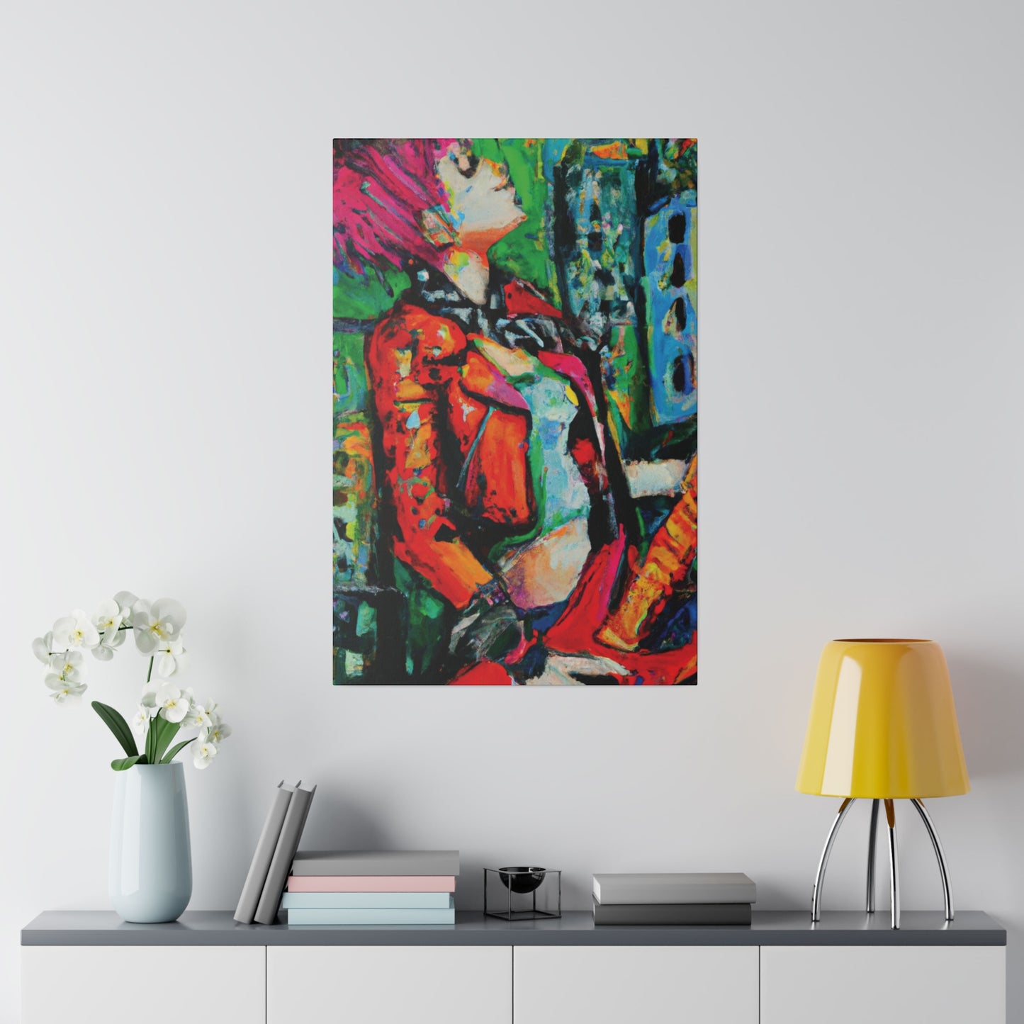 8573P - Rockstar Oil Painting Style Print | Poster | Home Decor | Wall Art | Music Art | Canvas