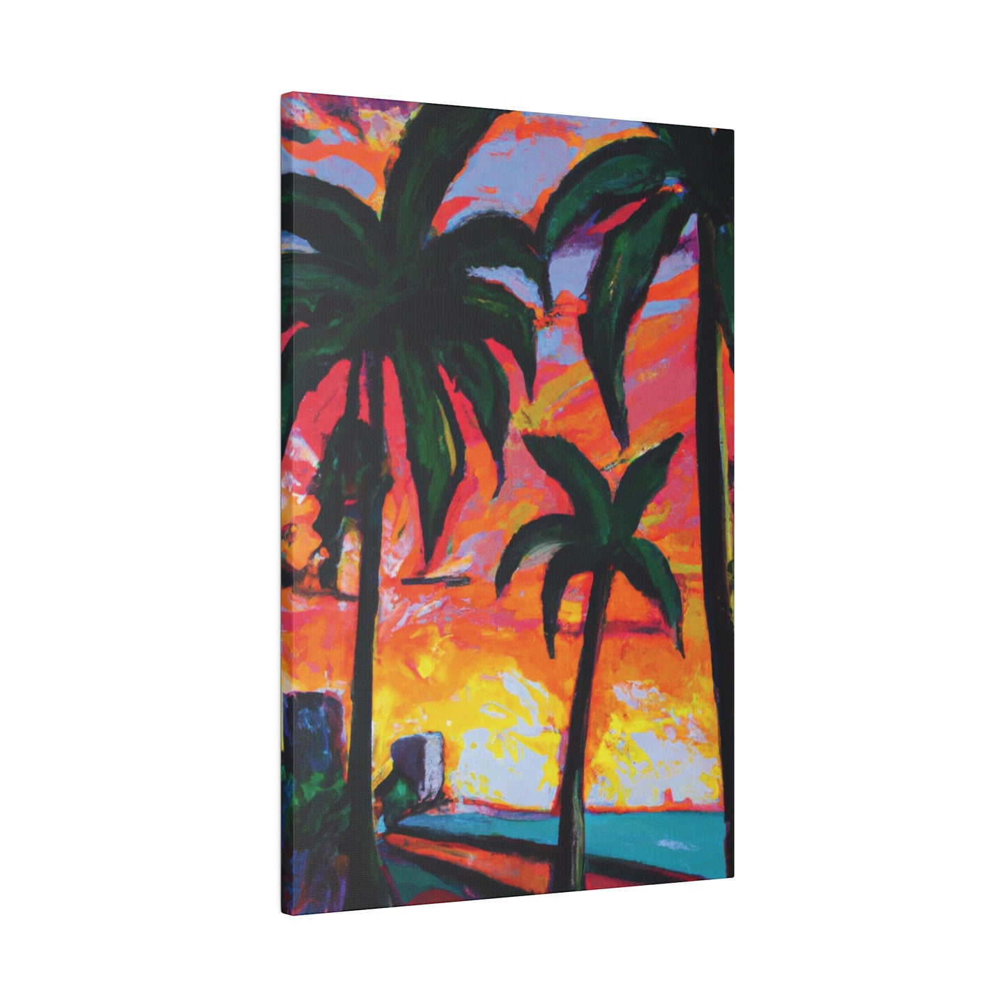 5471R - Miami Beach Sunset Painting Print | Miami | Beach | Sunset | Poster | Home Decor | Wall Art | Canvas