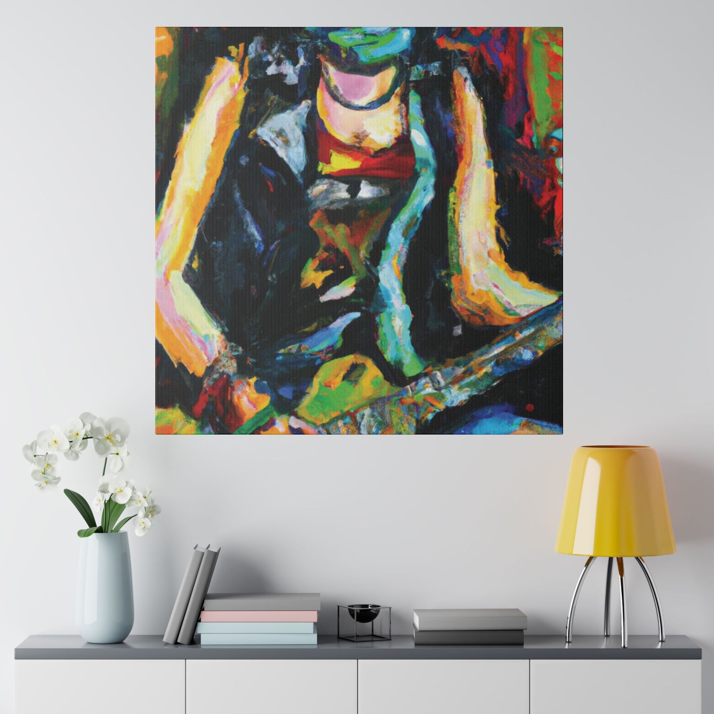 7187Z - Rockstar Oil Painting Style Print | Poster | Home Decor | Wall Art | Music Art | Canvas