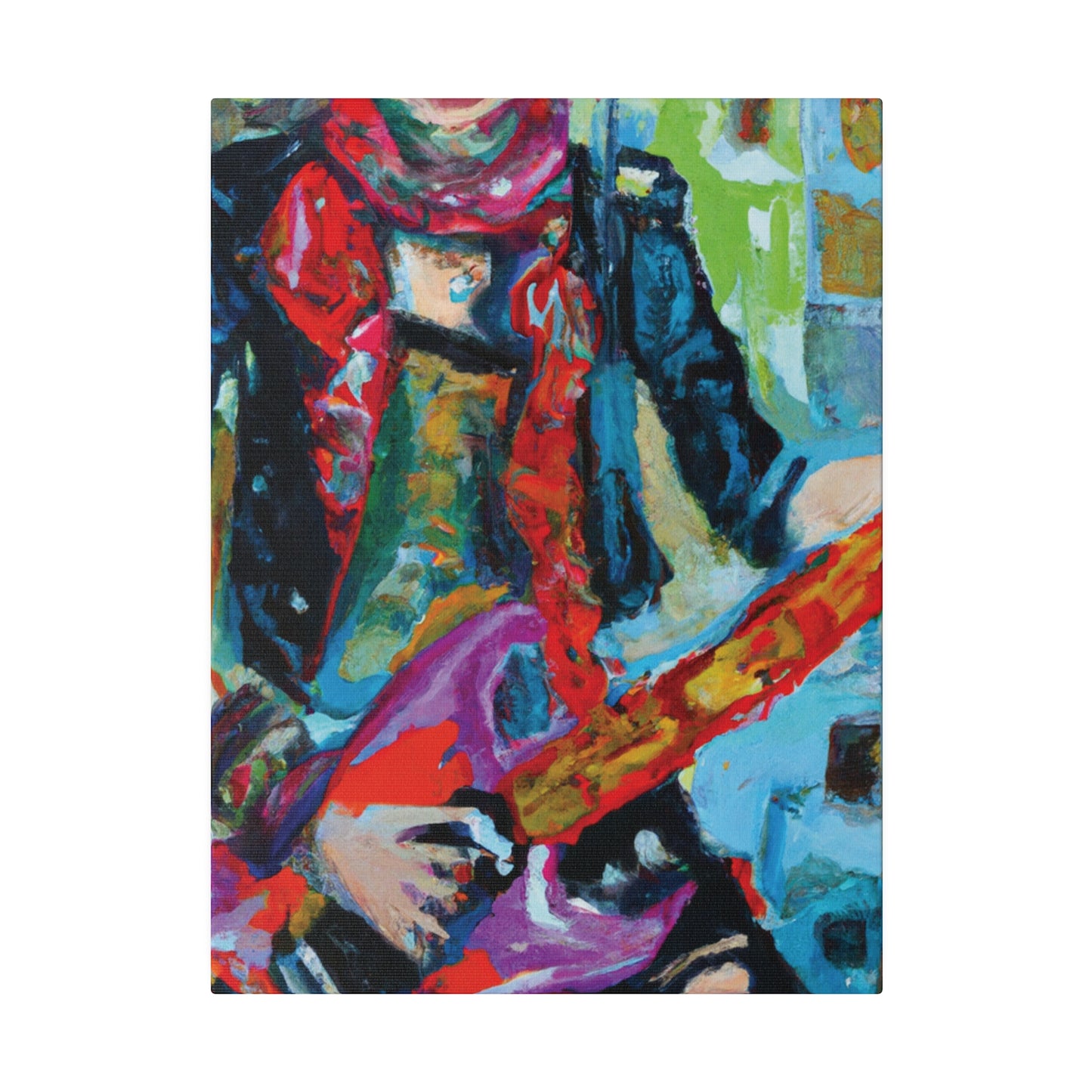 4286K - Rockstar Oil Painting Style Print | Poster | Home Decor | Wall Art | Music Art | Canvas