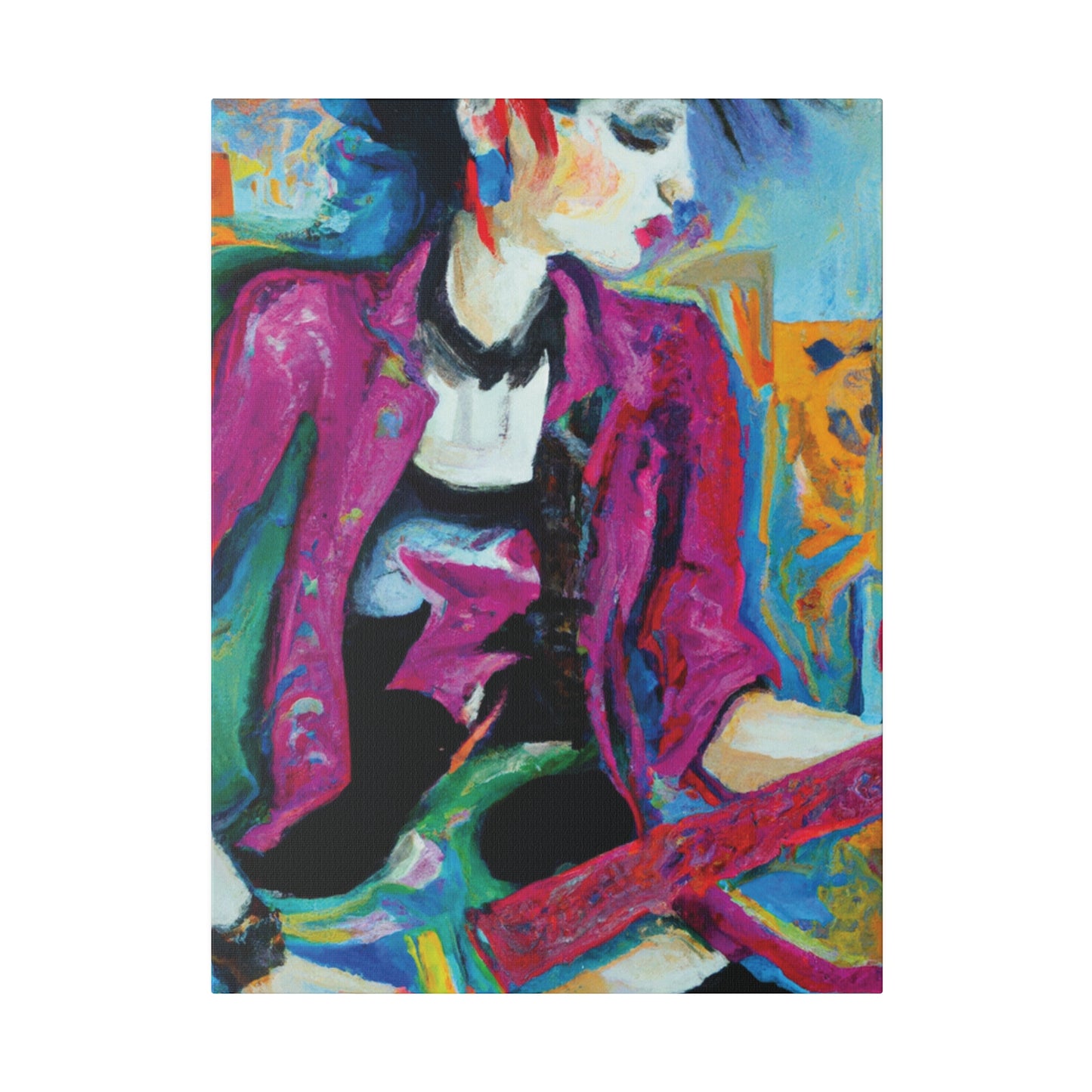 2711A - Rockstar Oil Painting Style Print | Poster | Home Decor | Wall Art | Music Art | Canvas