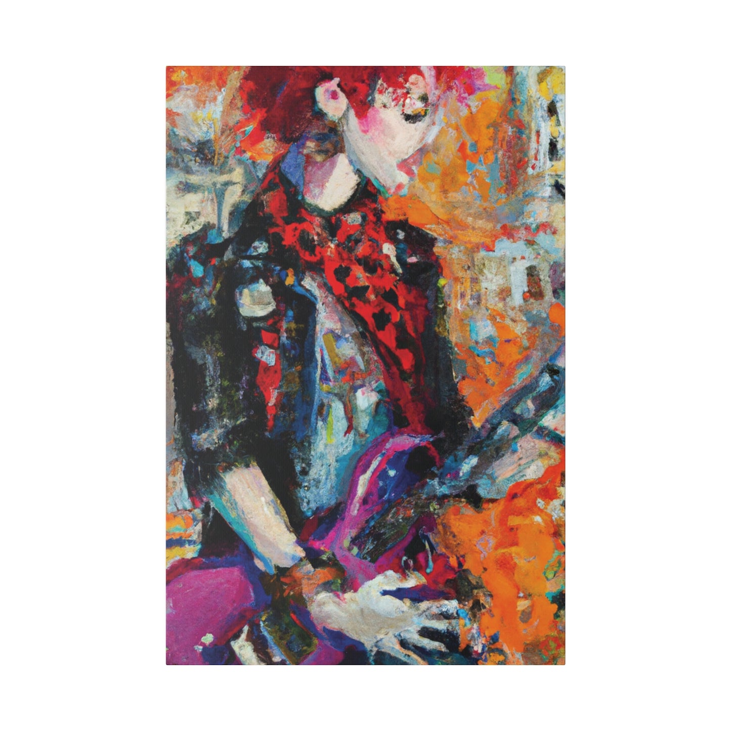 9348Q - Rockstar Oil Painting Style Print | Poster | Home Decor | Wall Art | Music Art | Canvas