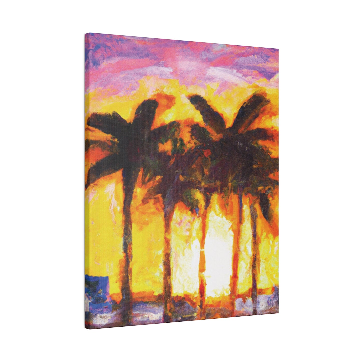 1535V - Miami Beach Sunset Painting Print | Miami | Beach | Sunset | Poster | Home Decor | Wall Art | Canvas