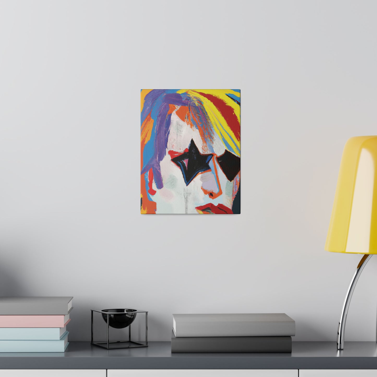 5673A - Rockstar Painting Print | Face | Abstract | Poster | Home Decor | Wall Art | Music Art | Canvas