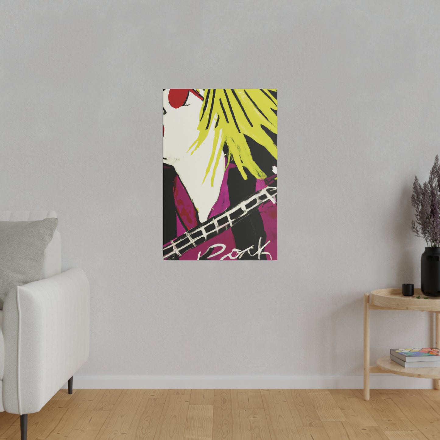 7182Q - Rockstar Painting Print | Face | Abstract | Poster | Home Decor | Wall Art | Music Art | Canvas