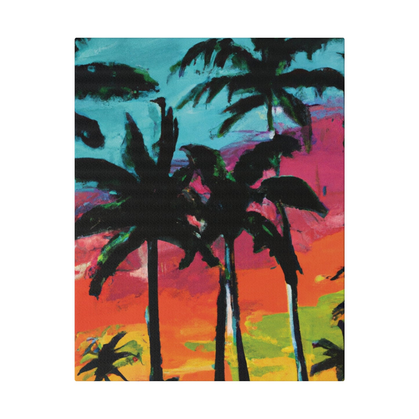 9761F - Miami Beach Sunset Painting Print | Miami | Beach | Sunset | Poster | Home Decor | Wall Art | Canvas