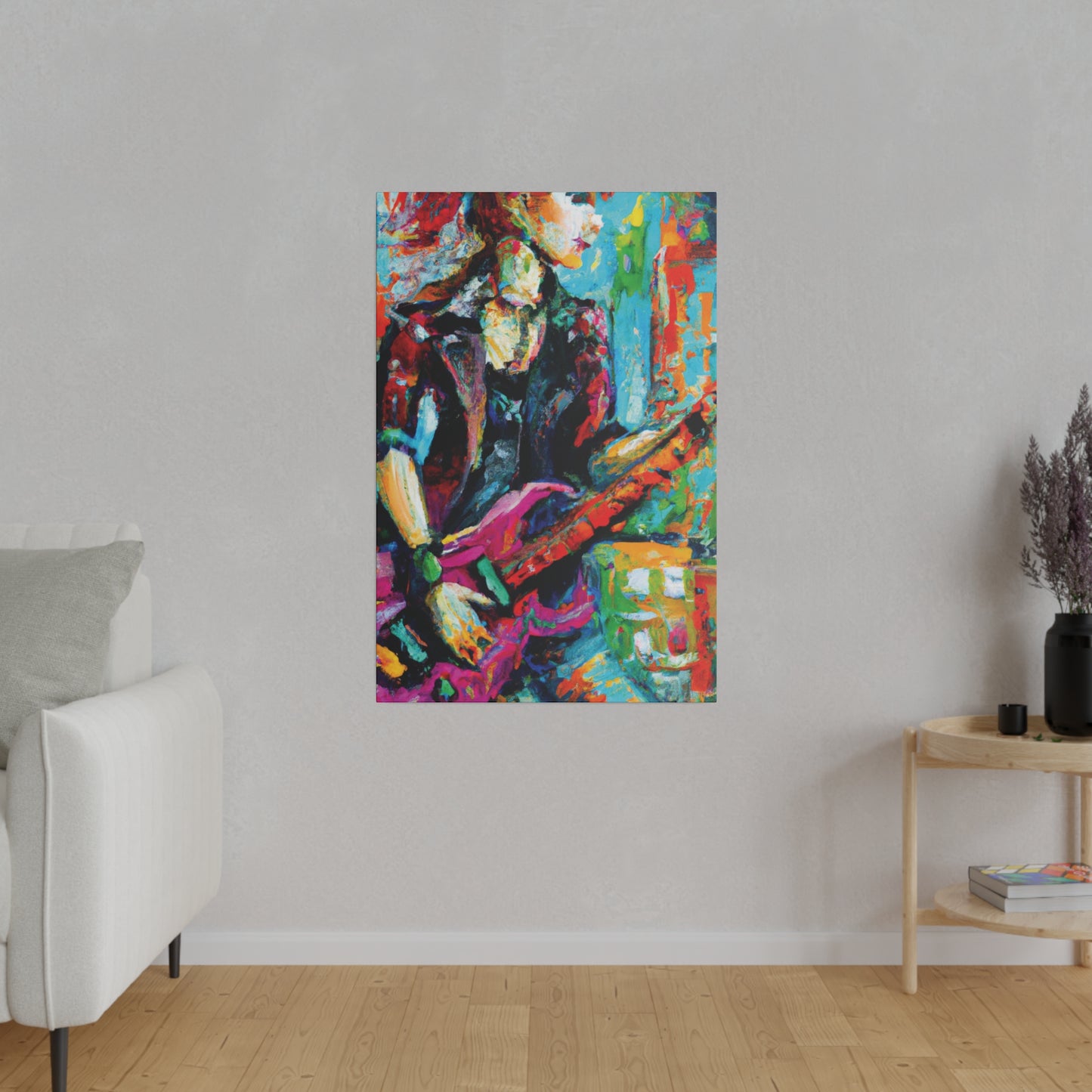 5003E - Rockstar Oil Painting Style Print | Poster | Home Decor | Wall Art | Music Art | Canvas