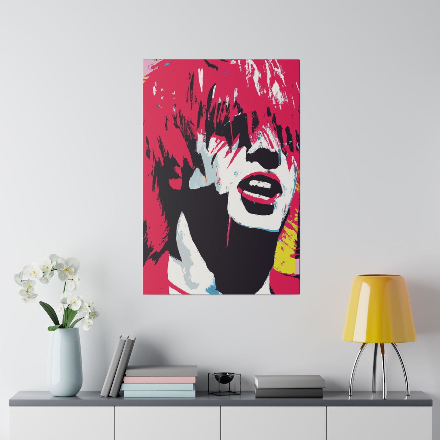 8269P - Rockstar Painting Print | Face | Abstract | Poster | Home Decor | Wall Art | Music Art | Canvas