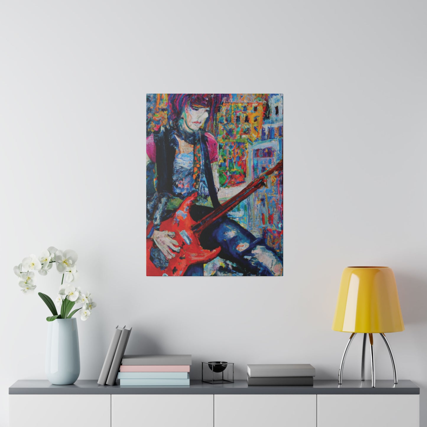 7661H - Rockstar Oil Painting Style Print | Poster | Home Decor | Wall Art | Music Art | Canvas