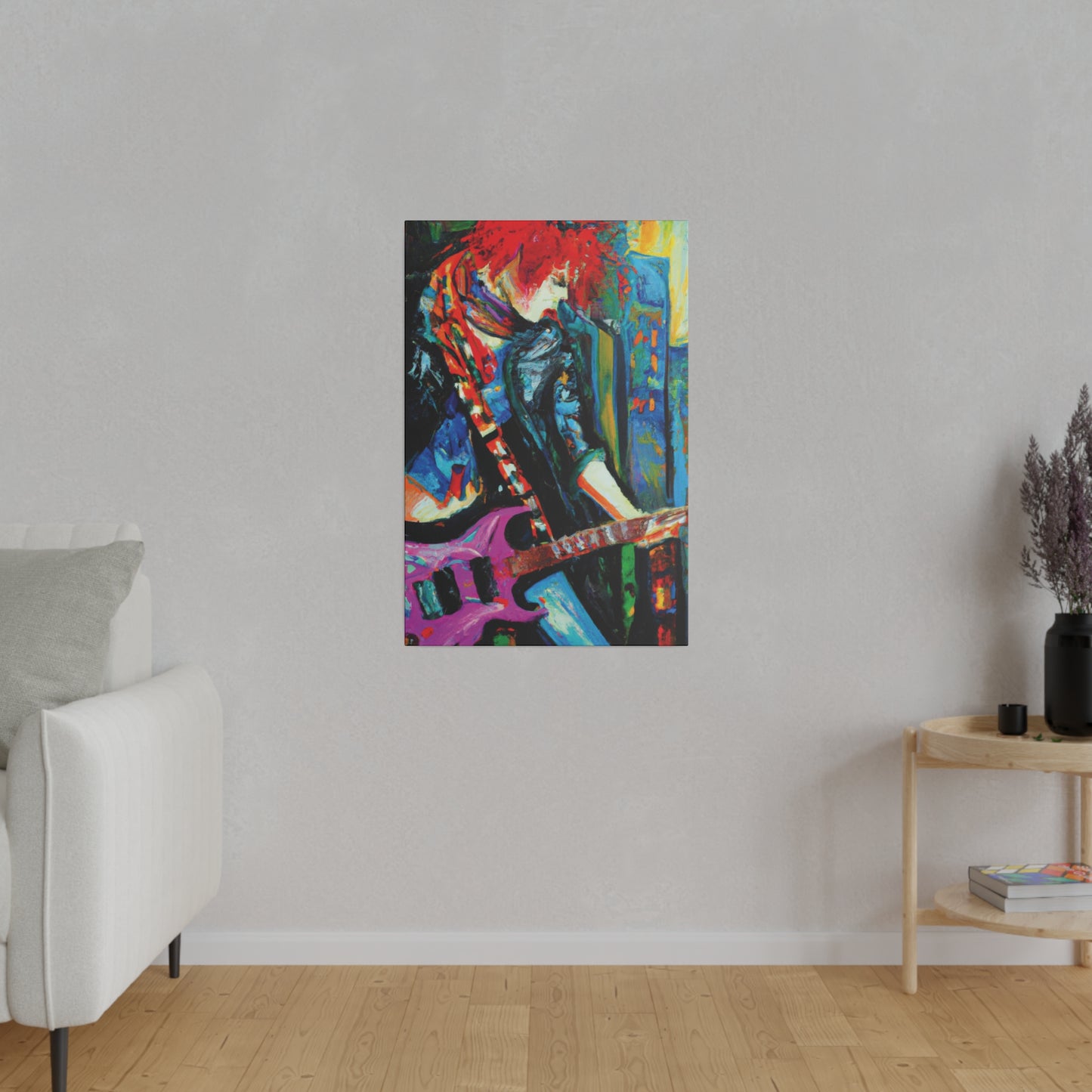 8461D - Rockstar Oil Painting Style Print | Poster | Home Decor | Wall Art | Music Art | Canvas