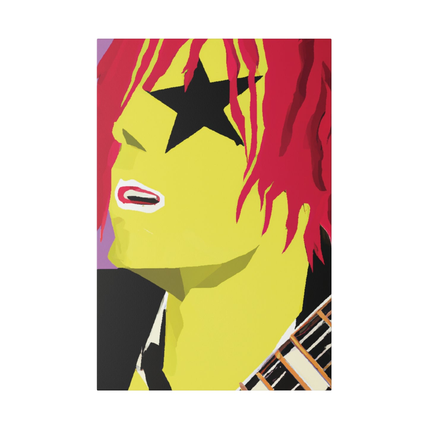 3268R - Rockstar Painting Print | Face | Abstract | Poster | Home Decor | Wall Art | Music Art | Canvas