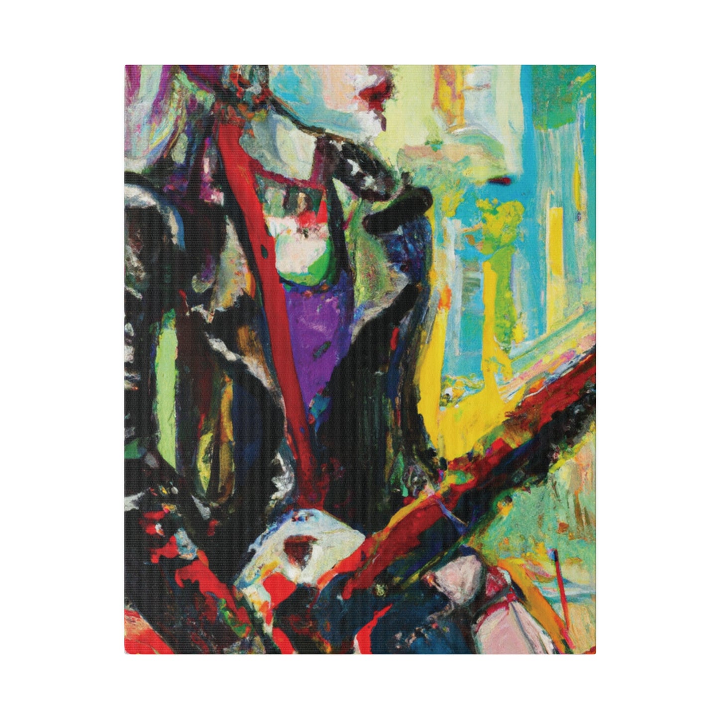 4247P - Rockstar Oil Painting Style Print | Poster | Home Decor | Wall Art | Music Art | Canvas