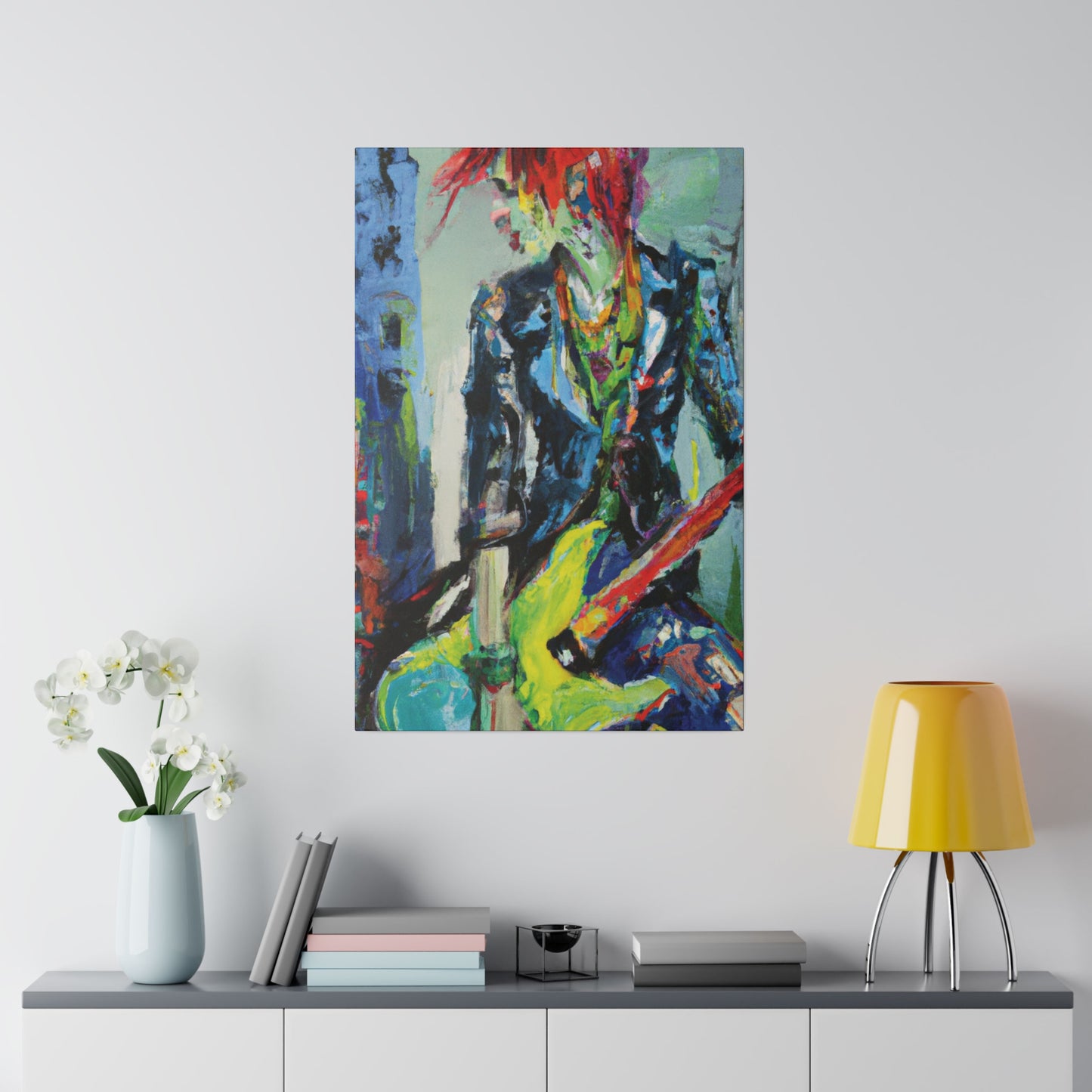 5111Y - Rockstar Oil Painting Style Print | Poster | Home Decor | Wall Art | Music Art | Canvas
