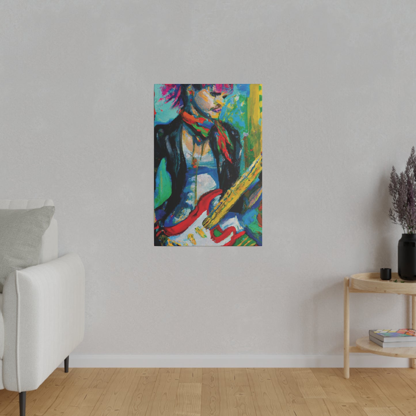 7264L - Rockstar Oil Painting Style Print | Poster | Home Decor | Wall Art | Music Art | Canvas