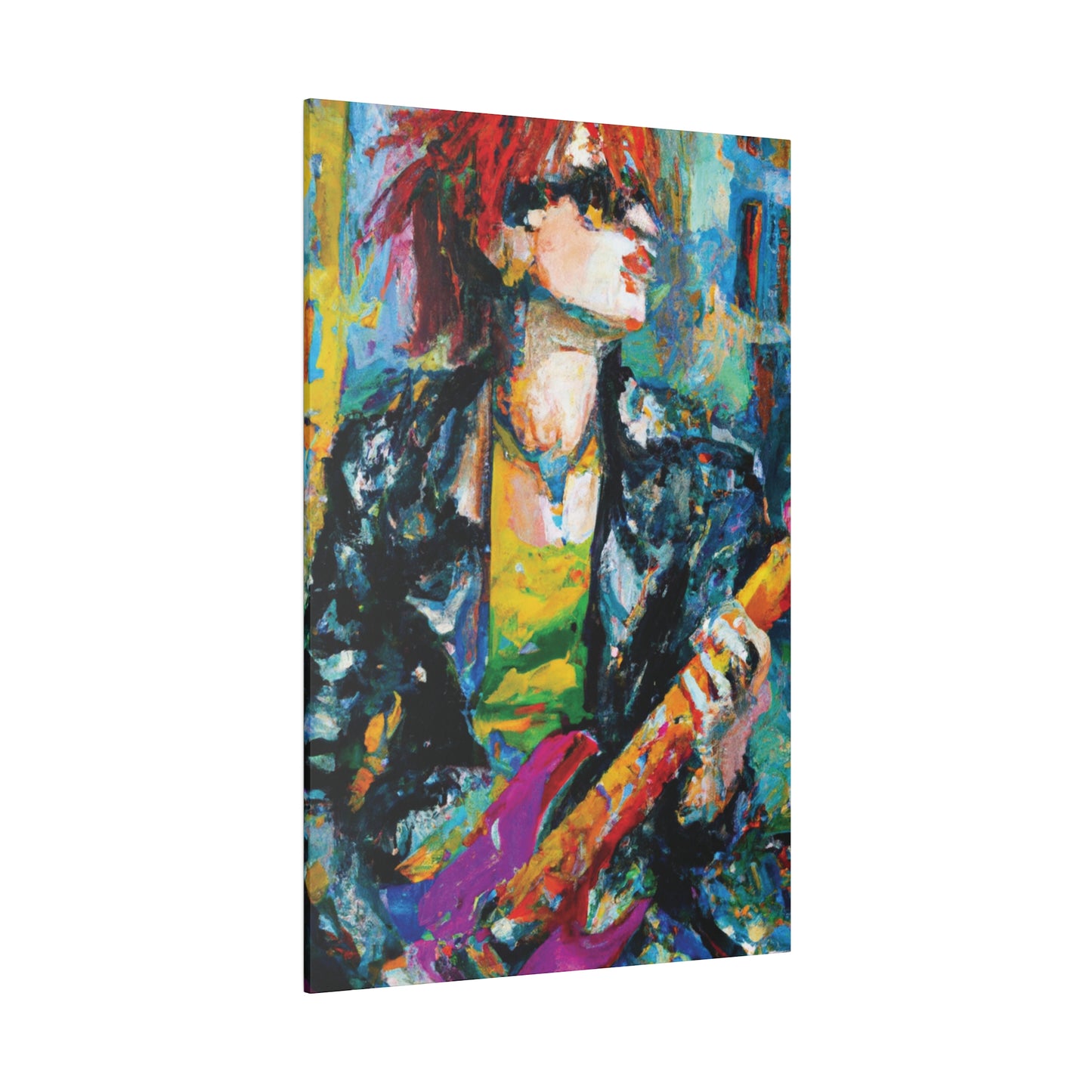 4638F - Rockstar Oil Painting Style Print | Poster | Home Decor | Wall Art | Music Art | Canvas