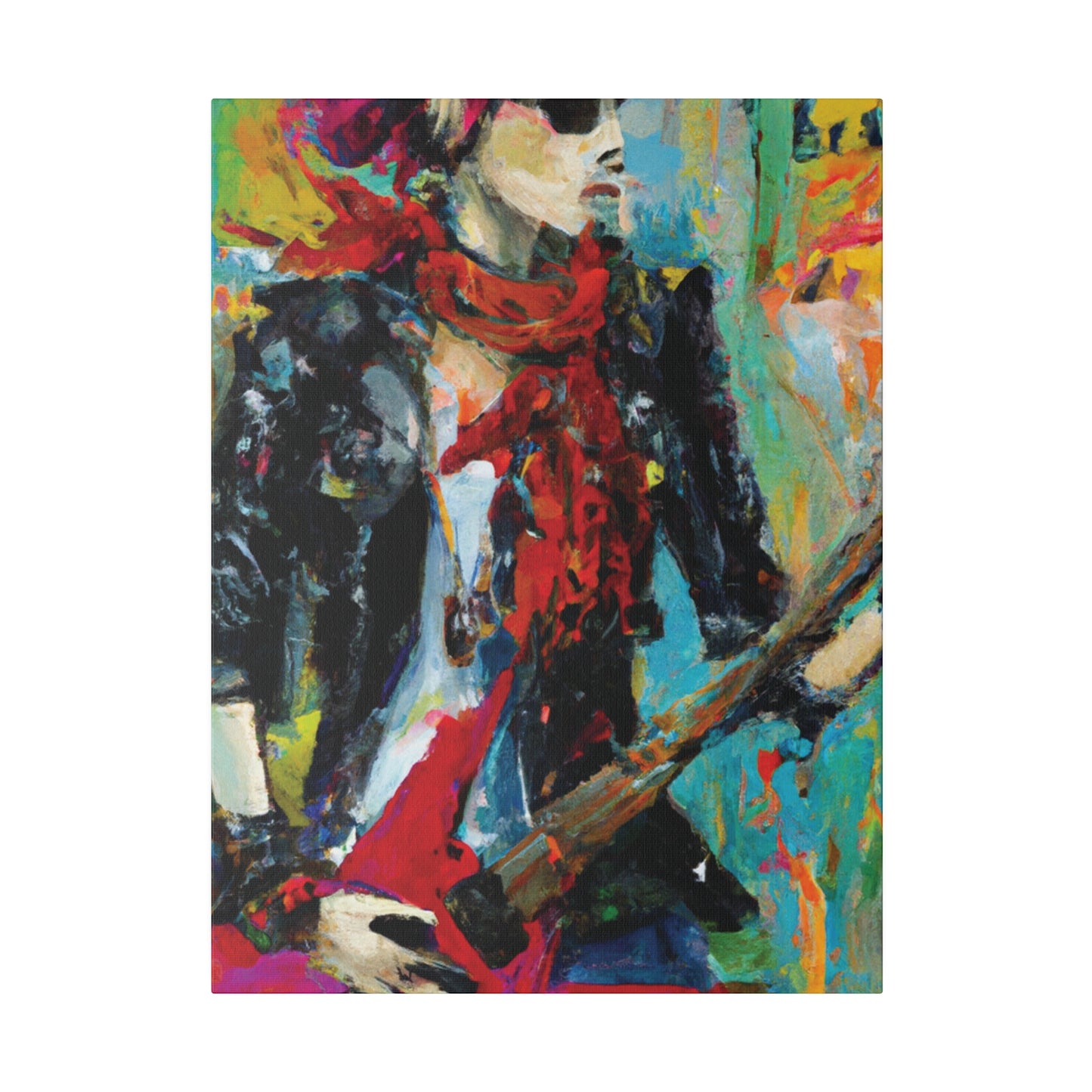 4292C - Rockstar Oil Painting Style Print | Poster | Home Decor | Wall Art | Music Art | Canvas