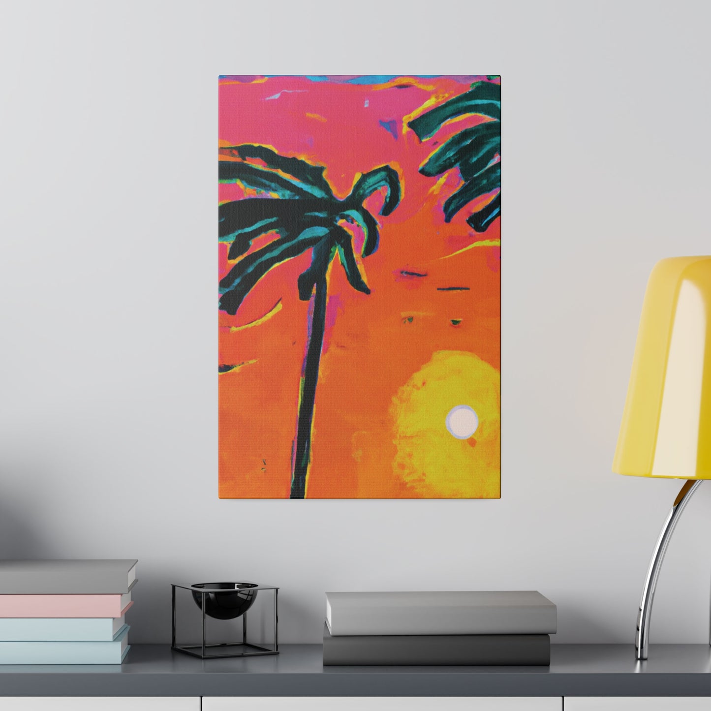 7273U - Miami Beach Sunset Painting Print | Miami | Beach | Sunset | Poster | Home Decor | Wall Art | Canvas