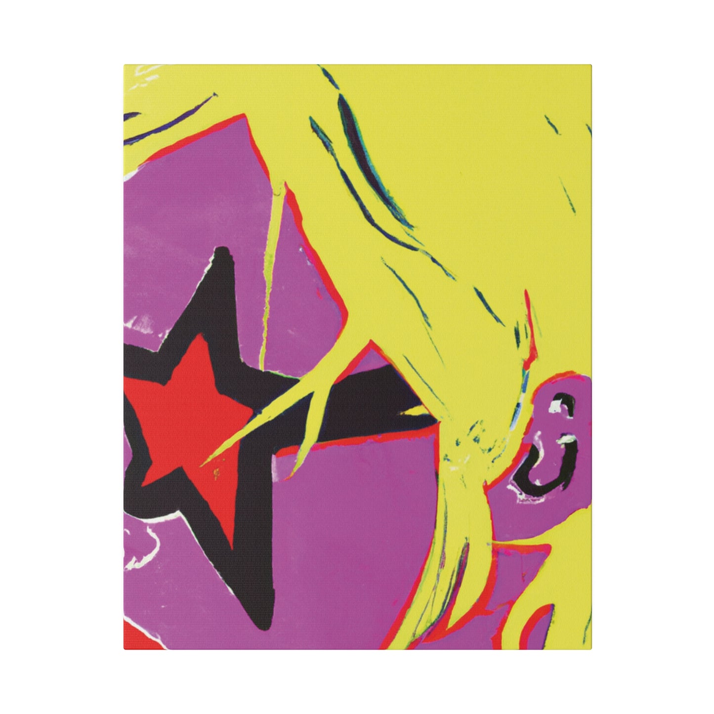 938K - Rockstar Painting Print | Face | Abstract | Poster | Home Decor | Wall Art | Music Art | Canvas