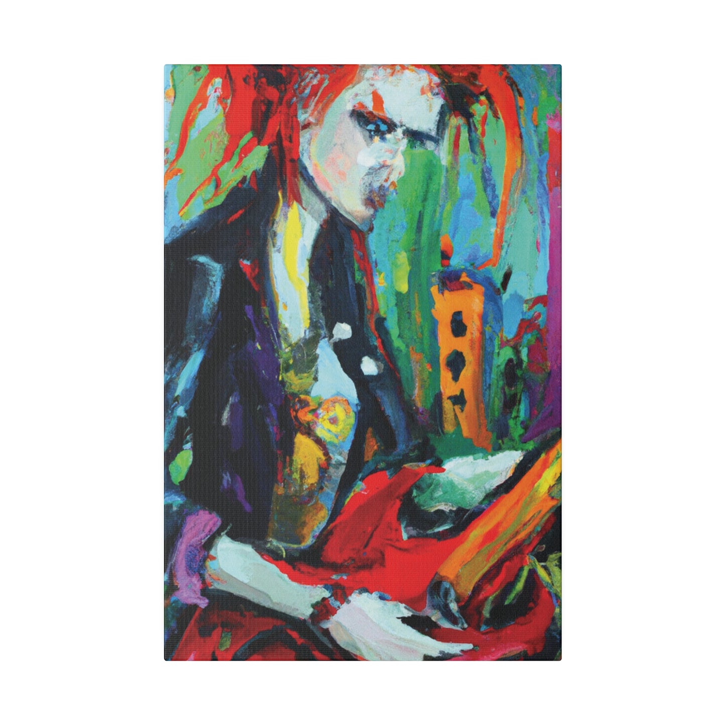 5857Q - Rockstar Oil Painting Style Print | Poster | Home Decor | Wall Art | Music Art | Canvas